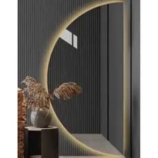 Espelho com led Orgânico meia Lua Blogueira Moderno kit instalação fonte bivolt ou Bateria 27