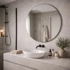 Espelho Redondo Decorativo De Parede Sala Quarto Salão Lavabo Banheiro