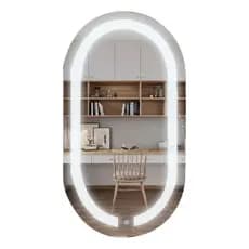 Espelho Led Branco Oval 75x50cm Touch Screen com Fonte 03