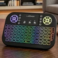 Mini Teclado Controle Sem Fio Led Para Tv Box Smart Tv Pc Lehmox Original