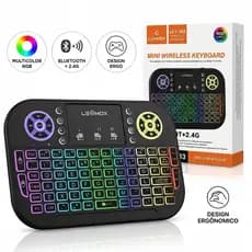 Mini Teclado Controle Sem Fio Led Para Tv Box Smart Tv Pc Original Lehmox