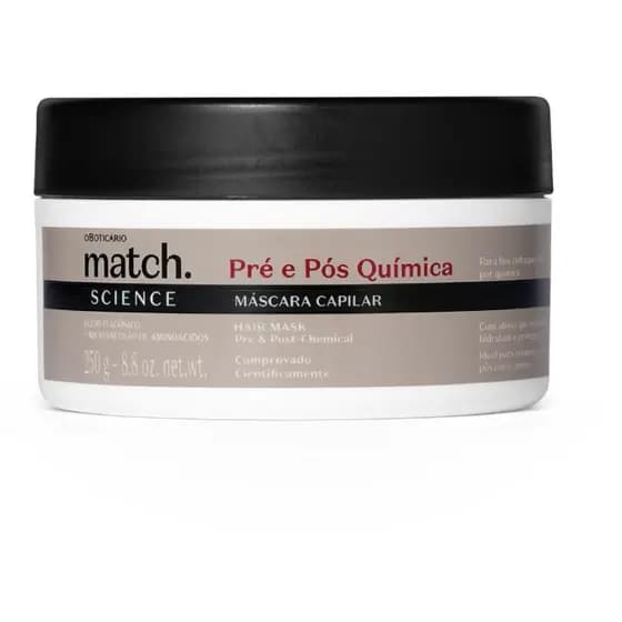 Máscara Capilar Match Science Pré e Pós-Química 250g