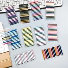 300 Folhas Notas pegajosas ultrafinas, marca de chave de leitura de estudante, retrô, transparente, notas pegajosas