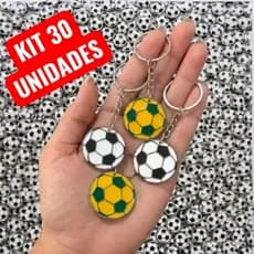 Chaveiro Bola Futebol kit 5-10-15-20-30 unidades Lembrancinha-Campeonatos-Torneio-Festa-Aniversario-Presente