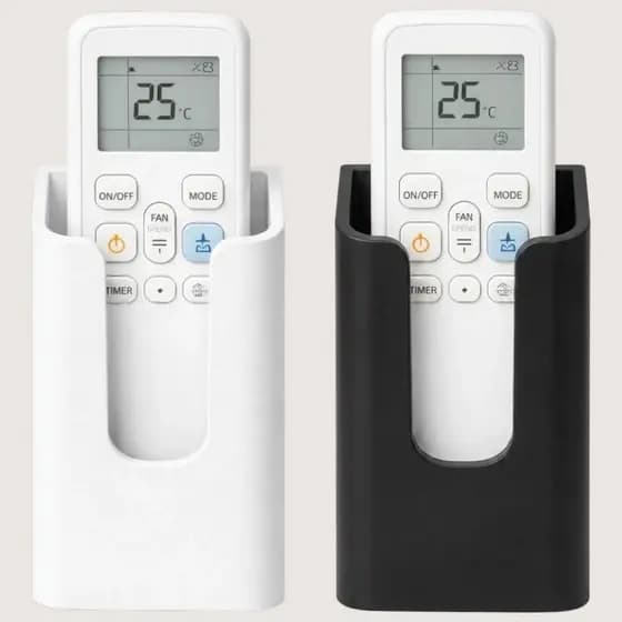Suporte De Parede Porta Controle Remoto Ar Condicionado Tv com fita dupla face preto e branco