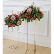 Centro De Mesa Kit Em Ferro Coluna Para Decoração Em Festa Flores