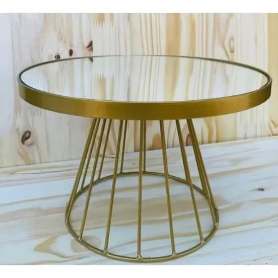 Boleira Suporte para Bolo Bandeja Decorativa Espelhada