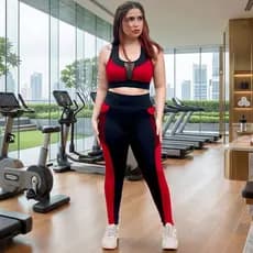 2 Kits de Academia Fitness Top e Calça Legging Feminina Conforto Performance e Estilo Compressão
