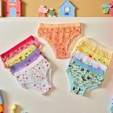 Kit Com 10 e 15 Calcinhas Infantis Estampadas Cós em Bornel Conforto Premium para Menina Volta Aulas