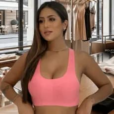 Top Fitness Sutiã Sem Costura Bojo Removível  Cropped Academia Yoga Musculação Alta Compressão