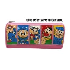 Estojo Turma da Monica - Estojo Vintage - Estojo colecionador - Estojo Rosa