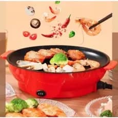 Frigideira Eletrica Antiaderente Chapa Assadeira Grill Multifuncional 600W 110v ou 220v