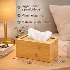 Porta Lenço de Papel em MDF Decorativo Premium Organizador Moderno para Sala, Banheiro e Escritório