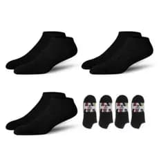 Kit 12 Pares Meias Soquete Pretas Algodão Unissex (Cor sujeita a disponibilidade) CAPADOCCI