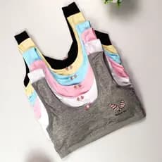 Kit com 3 Tops REGATA  Infantis / Juvenis Femininos – Conforto, Suavidade e Cores Sortidas