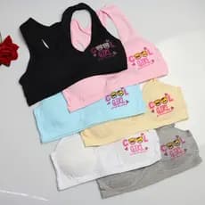 Kit com 3 Tops NADADOR Infantis / Juvenis Femininos – Conforto, Suavidade e Cores Sortidas