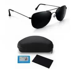 Óculos De Sol Aviador Masculino Feminino Proteção UV400 Preto Premium Moda Clássico + Acessórios