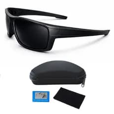 Óculos De Sol Masculino Feminino Polarizado UV400 Preto Pesca Ciclismo Dirigir Leve + Acessórios