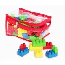 Bolsa com Blocos de Montar - 64 Peças