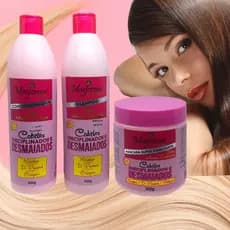 Kit Cabelos Disciplinados e Desmaiados Maycrene 3x500 - Hidratação Profunda, Redução de Volume, Fios alinhados com  D´pantenol e Colágeno