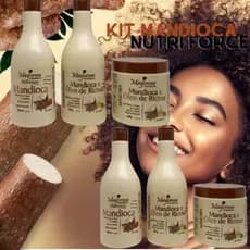2 Kits Mandioca Fortalecimento dos Fios ( 2 Shampoo, 2 Condicionador e 2 Máscaras ) - 6 Produtos Maycrene