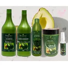 Kit Cabelos Cacheados Linha Profissional   Shampoo 1l + Condicionador 1l+ Mascara 1Kg + Ativador de Cachos 500 e Reparador de Pontas 60ml