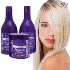 Kit Platinum Matizador Maycrene 3x500ml  Elimina O Amarelado, revidando o loiro ou grisalho