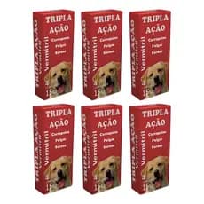 Anti Pulgas Carrapatos Vermes Sarnas 15kg 24 Comprimidos Vermitril