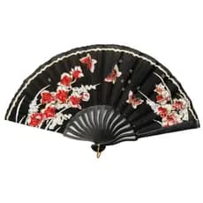 Leque Luxo com decoração floral para Abanar 43x22