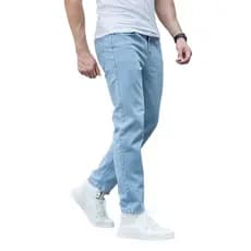 Calça Jeans Masculina Skinny Modelagem Premium 4 Bolsos Algodão Clara