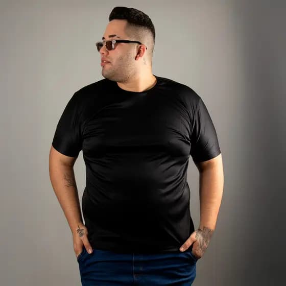 Camiseta DryFit Plus Size Masculina Academia Justa Apertada Modelagem SlimFit Esportes Corrida