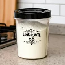 Pote Rosca Leite em Pó 2 Litros com Tampa de Rosca – Armazenar Leite em Pó, Mantimentos e Alimentos Secos