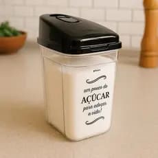 Açucareiro Pote Açúcar Farinheiro Multiuso Tampa Dosadora 836ml