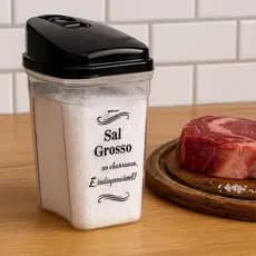 Pote Saleiro para Sal Grosso Farinheiro com Tampa Dosadora 836ml Nitron