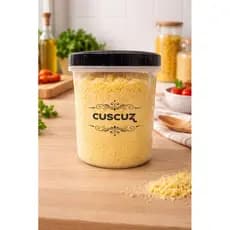 Pote Cuscuz 2L com Tampa de Rosca Hermético para Cuscuz Mantimentos Alimentos Secos