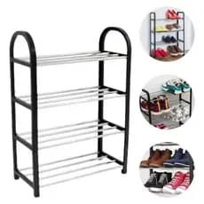 Sapateira Organizadora 4 Andares para 8 Pares - Compacta e Resistente