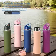 Garrafa Térmica Inox 800ml com Bico, Canudo e Chaveiro – Bebidas Frias ou Quentes por Mais Tempo!