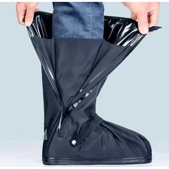 bota Galocha Impermeável Polaina Unissex para Chuva Motoqueiro | Cobre Sapato Borracha Antiderrapante