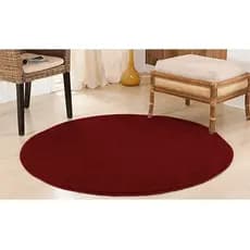 Tapete Redondo 1,00 X 1,00 Classic Quarto Sala Moderno Pelo Curto 100% Antiderrapante Oasis