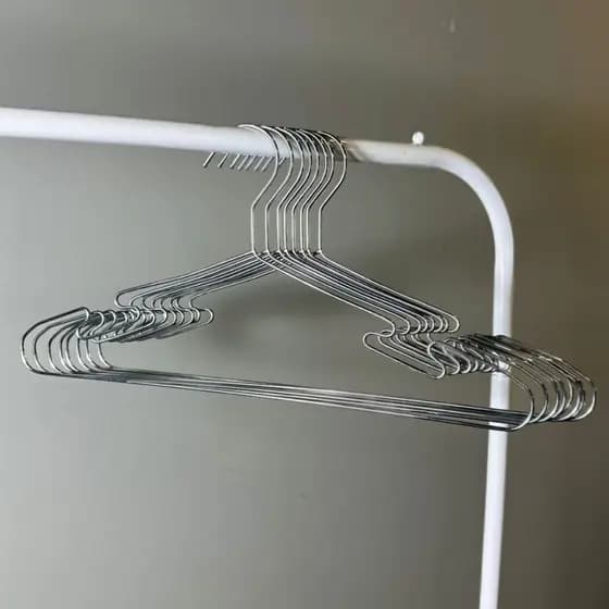 20 Unidades Cabides Luxo Executivo Design Cava De Aço Cromado