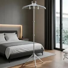Suporte Tripé para Roupas a Vapor com Cabide Ajustável Dobrável, Estrutura Resistente e Prático Casa
