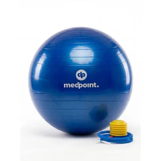 Bola de Suiça de Yoga AZUL com bomba Pilates Ginastica Academia 65cm Gymball ioga fisioterapia