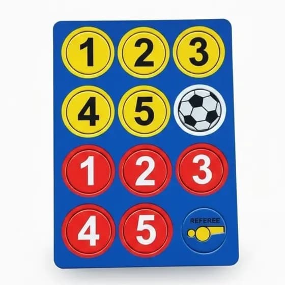 Imãs Magneticos para prancheta tatica futsal 5 jogadores treinador Conjunto Numeros Botões para Prancheta Tatica