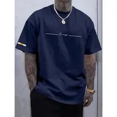 Camiseta Camisa Masculina Courage Azul 100% Algodão