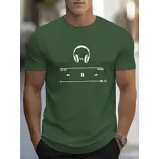Camiseta Masculina  Manga Curta De  Algodao 30.1