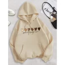 Moletom COM CAPUZ Feminino Tumblr Coração Streetwear