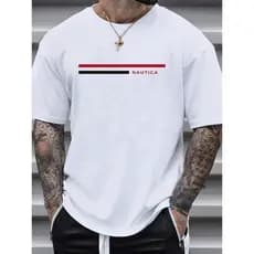 Camiseta masculina 100% algodao Nautica