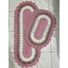 kit 3 peças Tapete Crochê para Cozinha Feito a Mão. Tapete Crochê Artesanal