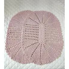 kit 2 peças Tapete Crochê Feito a Mão Cor Rosa Chá (Rosé) o par. Tapete Crochê.