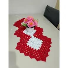 Trilho de Mesa ou Centro de Mesa Crochê  78x40 Artesanal.